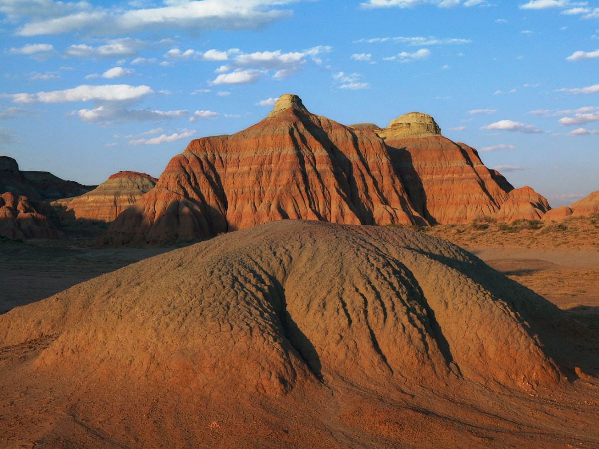 Geologic formation in the Red Desert, Wyoming.