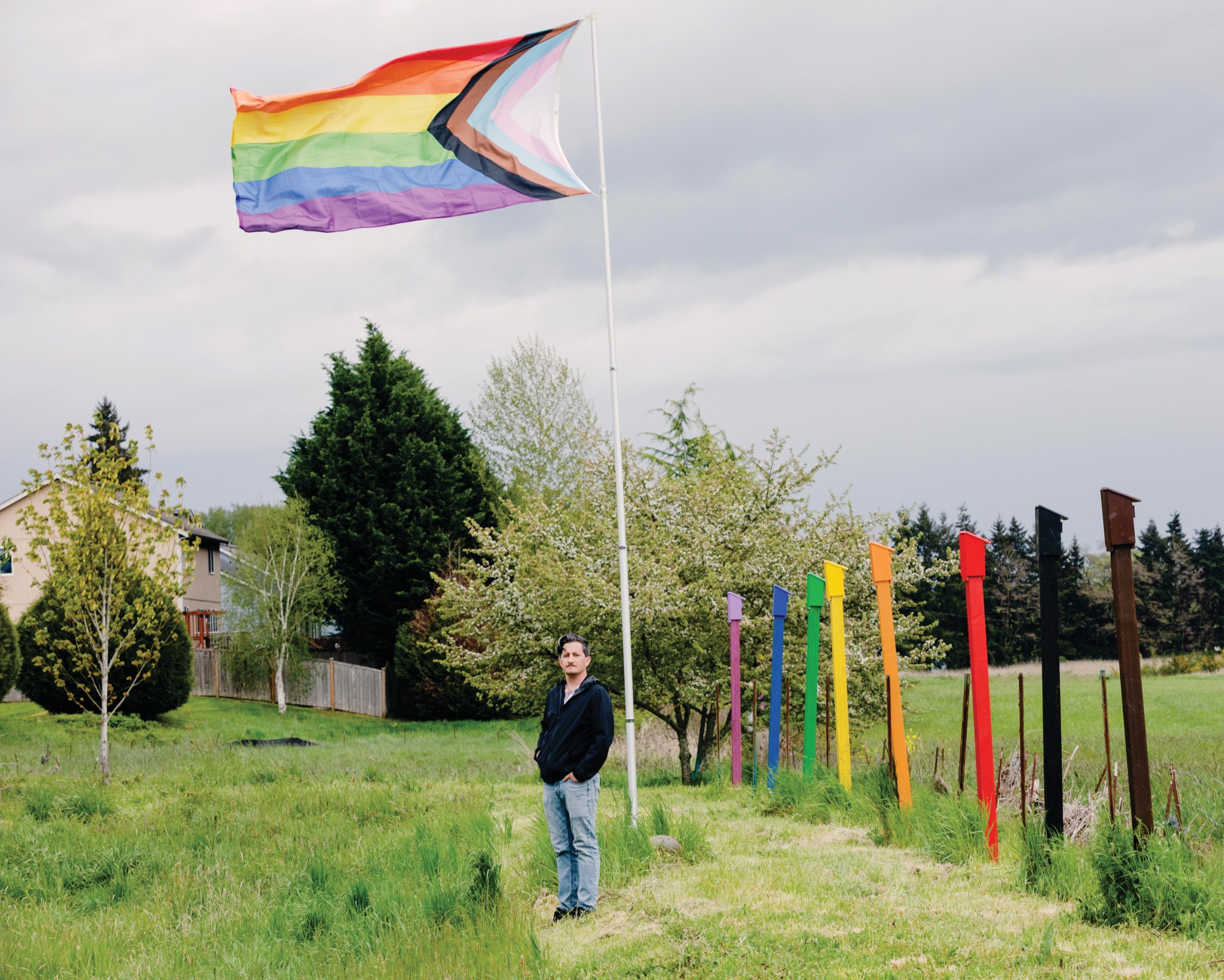 Kyle Wheeler at Dancing Swallows Big Gay Bird Sanctuary and Memorial Pond in Chehalis, Washington.